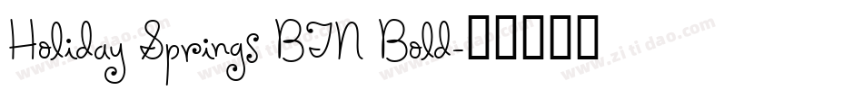 Holiday Springs BTN Bold字体转换